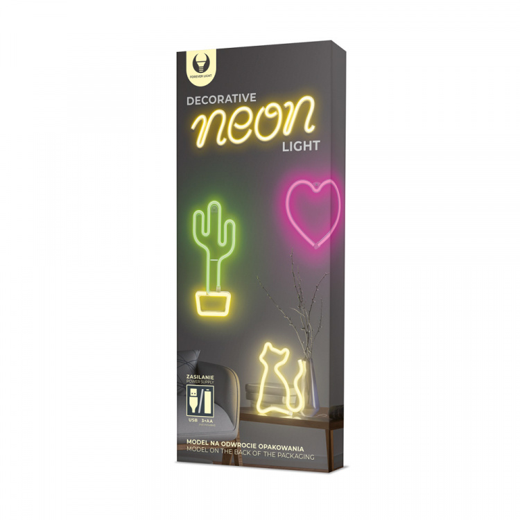 Forever Light Neon LED Licht Flitser, Batterij + USB FLNEO6, Rood