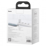 Baseus wandoplader Super Si PD 25W 1x USBC + USB-C - USB-C kabel, Wit