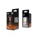 Forever Light LED lamp Filament E27 A60 4W 230V 2000K 400lm COG, Roetkleurig glas