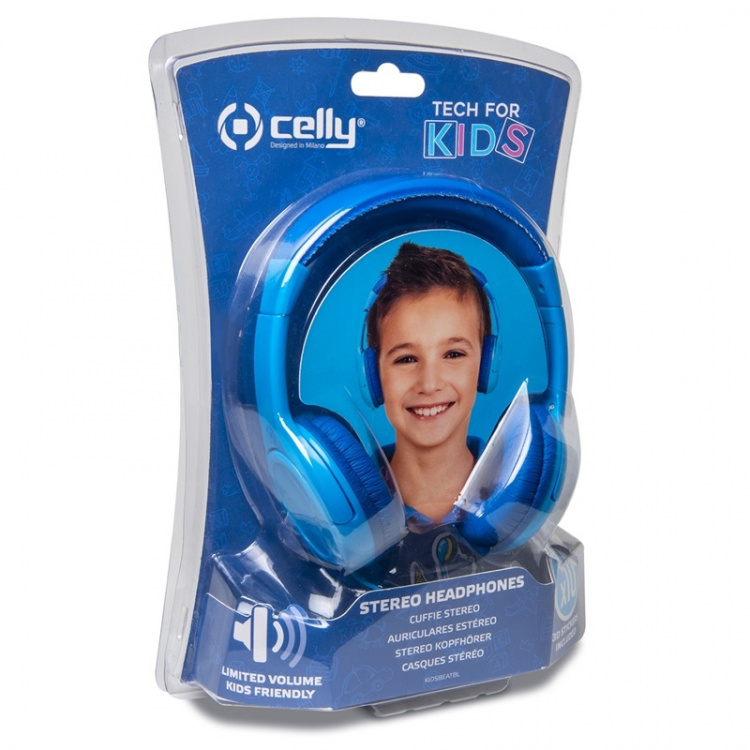 Celly KidsBeat Hörlurar max 85dB Blå