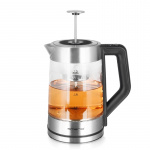 Emerio Vatten/Tekokare 1,7l Glas temp