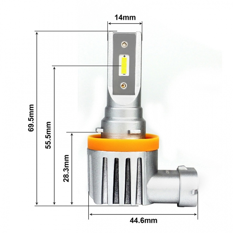 Mistlampen, 13W, fitting H11, 2-pak