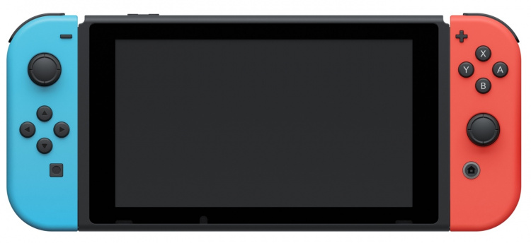 Nintendo Switch 2019 Konsol, Röd/Blå