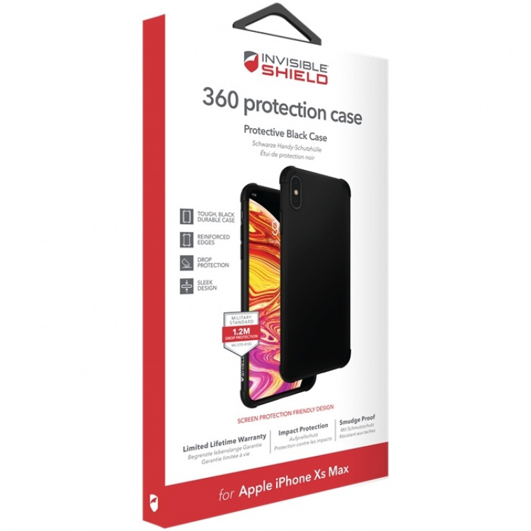 InvisibleShield 360 beschermhoesje, iPhone XS Max, zwart