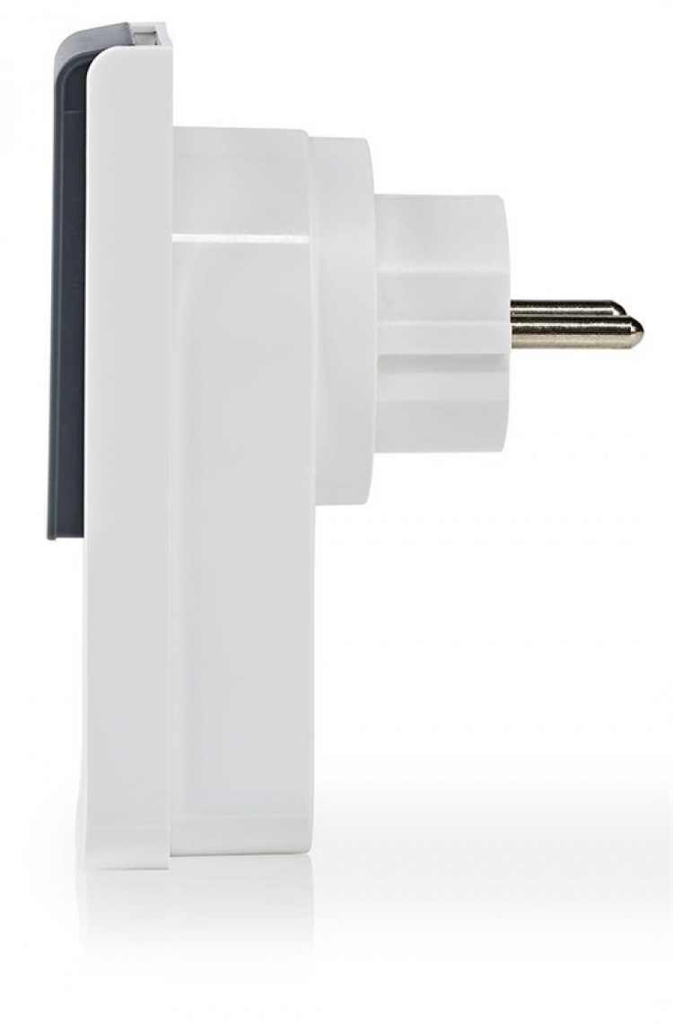 Nedis SmartLife Smart Stekker | Wi-Fi | IP44 | Energiemeter | 3680 W | Randaarde stekker / Type F (CEE 7/7) | -30 - 40 °C | Android™ / IOS | Grijs / Wit Nedis SmartLife Smart Stekker | Wi-Fi | IP44 | Energiemeter | 3680 W | Randaarde stekker / Type F (CEE 7/7) | -30 - 40 °C | Android™ / IOS | Grijs / Wit