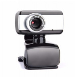 Webcam met ingebouwde microfoon, USB 2.0, Zwart/Zilver Webcam met ingebouwde microfoon, USB 2.0, Zwart/Zilver