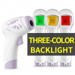 Koortsthermometer, contactloos met IR-technologie voor kinderen/volwassenen, paars/wit