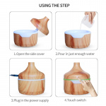 Luchtbevochtiger/aromaverspreider in houten design 300 ml, licht hout Luchtbevochtiger/aromaverspreider in houten design 300 ml, licht hout