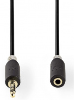 Nedis Stereo-Audiokabel | 3,5 mm Male | 3,5 mm Female | Verguld | 3.00 m | Rond | Antraciet | Doos