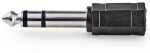 Nedis Stereo-Audioadapter | 6,35 mm Male | 3,5 mm Female | Verguld | Recht | ABS | Antraciet | 1 Stuks | Doos