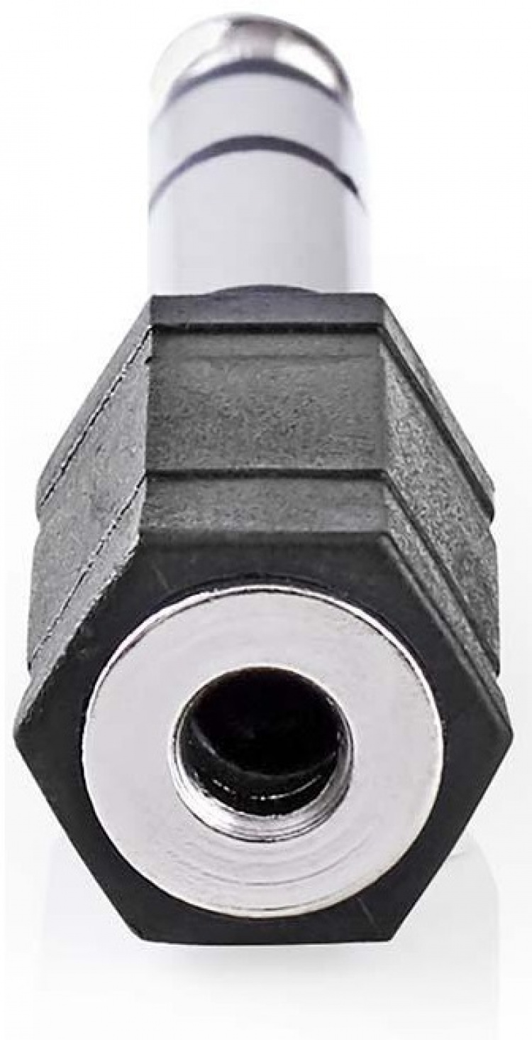Nedis Stereo-Audioadapter | 6,35 mm Male | 3,5 mm Female | Verguld | Recht | ABS | Antraciet | 1 Stuks | Doos