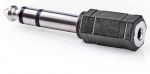 Nedis Stereo-Audioadapter | 6,35 mm Male | 3,5 mm Female | Verguld | Recht | ABS | Antraciet | 1 Stuks | Doos