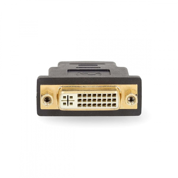 Nedis HDMI™-Adapter | HDMI™ Connector | DVI-D 24+1-Pins Female | Verguld | Recht | ABS | Antraciet | 1 Stuks | Doos Nedis HDMI™-Adapter | HDMI™ Connector | DVI-D 24+1-Pins Female | Verguld | Recht | ABS | Antraciet | 1 Stuks | Doos