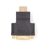 Nedis HDMI™-Adapter | HDMI™ Connector | DVI-D 24+1-Pins Female | Verguld | Recht | ABS | Antraciet | 1 Stuks | Doos Nedis HDMI™-Adapter | HDMI™ Connector | DVI-D 24+1-Pins Female | Verguld | Recht | ABS | Antraciet | 1 Stuks | Doos