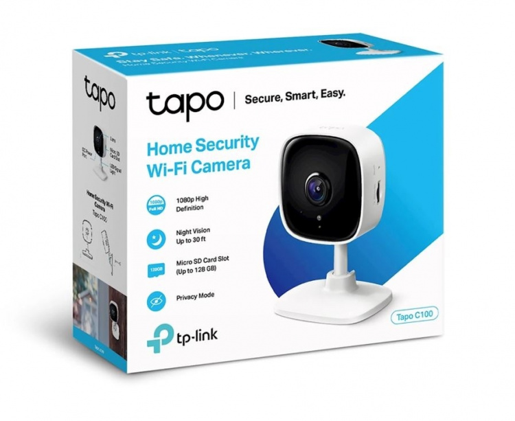 TP-Link Tapo C100 Trådlös Övervakningskamera för Inomhusbruk TP-Link Tapo C100 Trådlös Övervakningskamera för Inomhusbruk