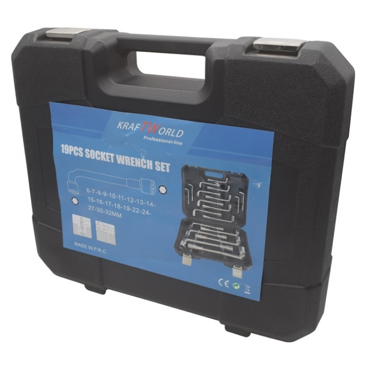 Kraft World Dopsleutelset 19st (KW-19)