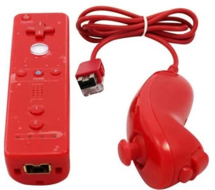 Afstandsbediening Plus + Nunchuck compatibel met Wii Wii U, Rood Afstandsbediening Plus + Nunchuck compatibel met Wii Wii U, Rood
