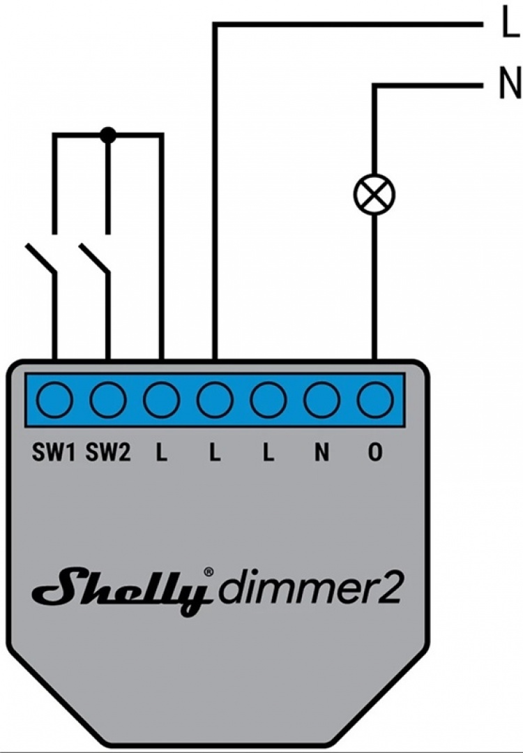 Shelly Dimmer 2 Kompakt infälld dimmer med WiFi och öppet API Shelly Dimmer 2 Kompakt infälld dimmer med WiFi och öppet API