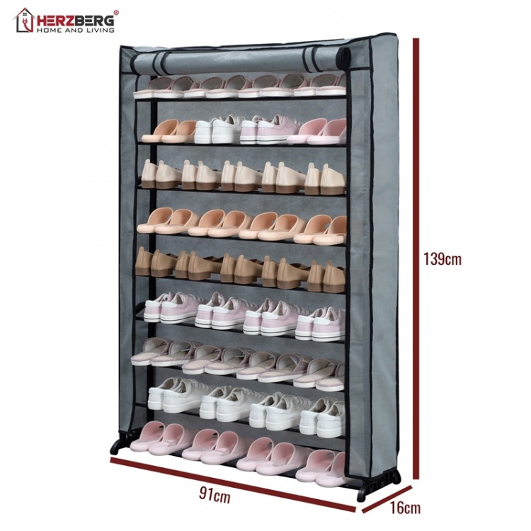 Herzberg Schoenopberger voor 45 schoenen, Zwart