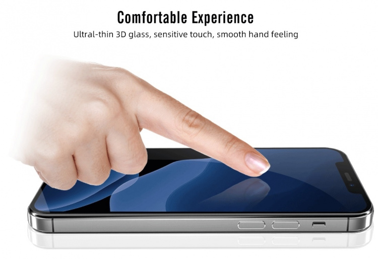 Mr Yes Volledig bedekkende gehard glazen screen protector voor iPhone 12 Pro Max