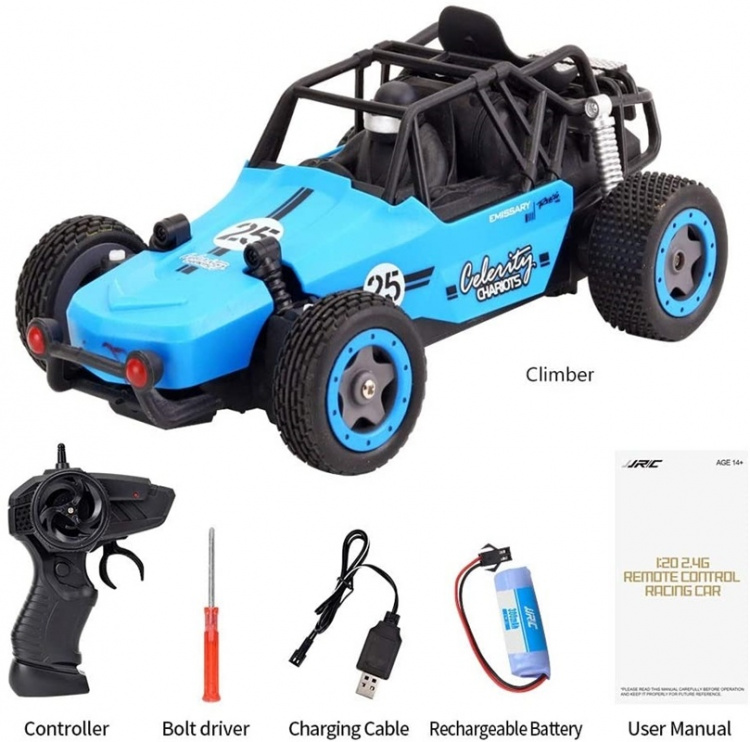 JJRC Q73 Schaal 1:20 - 2.4G radiografisch bestuurbare raceauto, blauw
