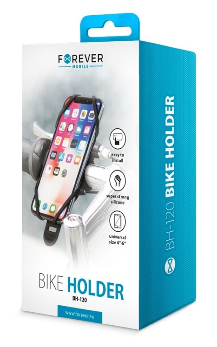 Forever fietshouder voor mobiele telefoons (BH-120), zwart