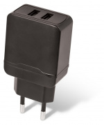 Maxlife USB Snellader, MXTC-02, 2xUSB, snelladend, zwart (2,4 A)