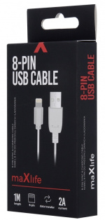 Maxlife Oplaadkabel Lightning voor snel opladen (2A), 1m