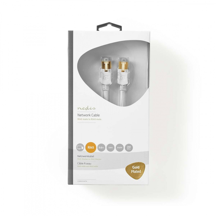 Nedis CAT6 Netwerkkabel | RJ45 Male | RJ45 Male | F/UTP | 5.00 m | Rond | LSZH / PVC | Wit | Window Box