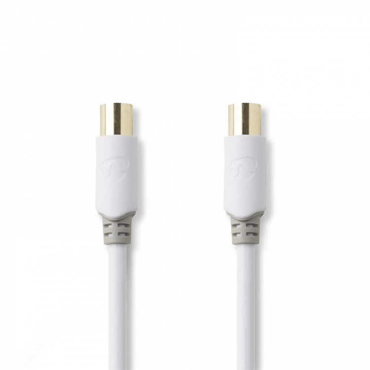 Nedis Coaxkabel | IEC (Coax) Male | IEC (Coax) Female | Verguld | 100 dB | 75 Ohm | Dubbel Afgeschermd | 2.00 m | Rond | PVC | Wit | Doos Nedis Coaxkabel | IEC (Coax) Male | IEC (Coax) Female | Verguld | 100 dB | 75 Ohm | Dubbel Afgeschermd | 2.00 m | Rond | PVC | Wit | Doos