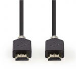 Nedis High Speed ​​HDMI™-Kabel met Ethernet | HDMI™ Connector | HDMI™ Connector | 4K@60Hz | ARC | 18 Gbps | 0.50 m | Rond | PVC | Antraciet | Doos