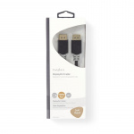 Nedis DisplayPort-Kabel | DisplayPort Male | DisplayPort Male | 4K@60Hz | Verguld | 2.00 m | Rond | PVC | Antraciet | Doos