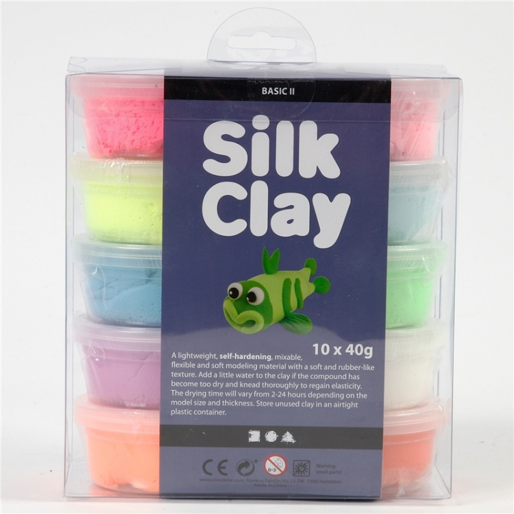 Silk Clay Mixade Färger Basic 2 10x40g