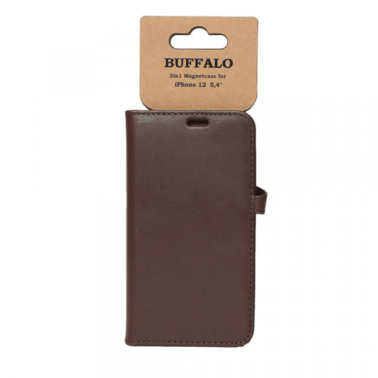 BUFFALO Wallet Leather Brown 3 Cardpockets iPhone 12 Mini BUFFALO Wallet Leather Brown 3 Cardpockets iPhone 12 Mini
