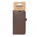 BUFFALO Wallet Leather Brown 3 Cardpockets iPhone 12 / 12 Pro