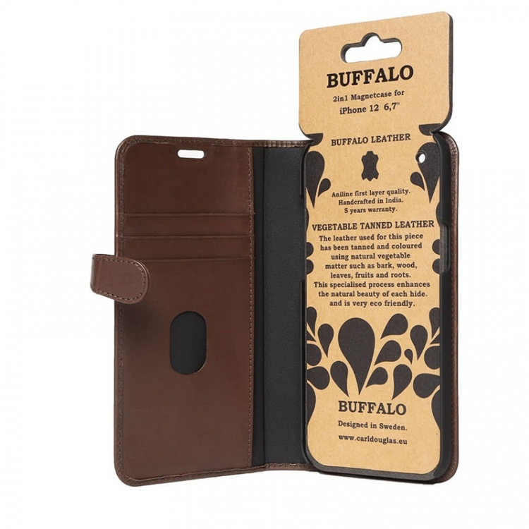 BUFFALO Wallet Leather Brown 3 Cardpockets iPhone 12 Pro Max BUFFALO Wallet Leather Brown 3 Cardpockets iPhone 12 Pro Max