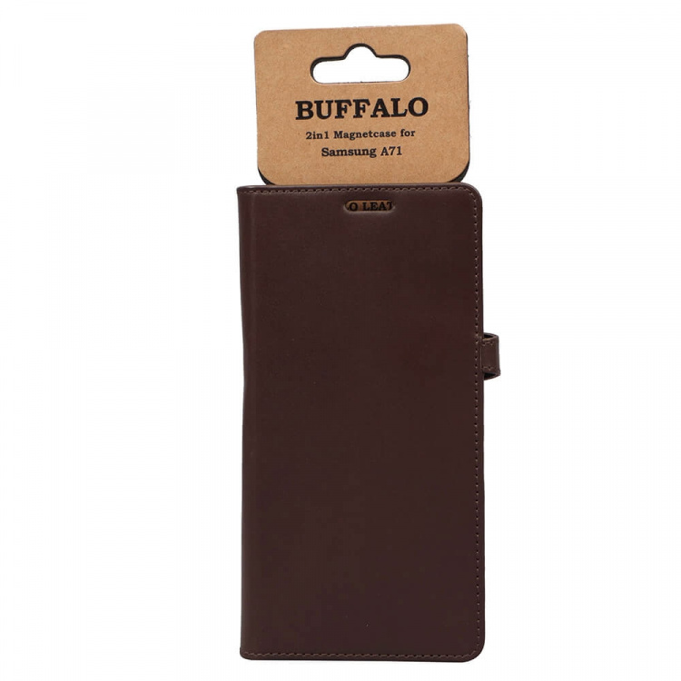 BUFFALO Wallet Leather Brown 3 Cardpockets Samsung Galaxy A71 BUFFALO Wallet Leather Brown 3 Cardpockets Samsung Galaxy A71