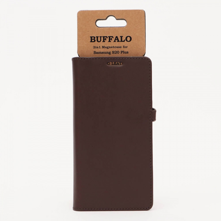 BUFFALO Wallet Leather Brown 3 Cardpockets Samsung Galaxy S20 Plus