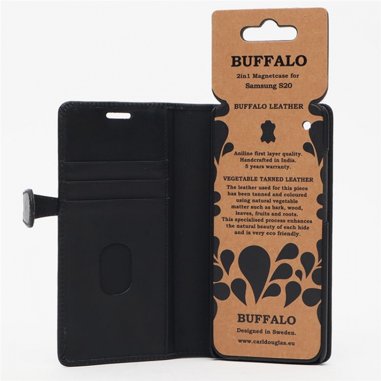 BUFFALO Wallet Leather Black 3 Cardpockets Samsung Galaxy S20 BUFFALO Wallet Leather Black 3 Cardpockets Samsung Galaxy S20