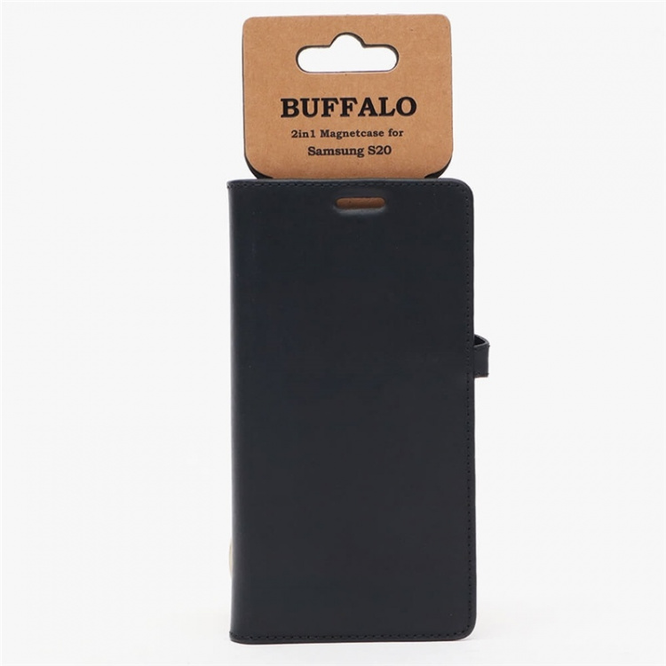 BUFFALO Wallet Leather Black 3 Cardpockets Samsung Galaxy S20 BUFFALO Wallet Leather Black 3 Cardpockets Samsung Galaxy S20
