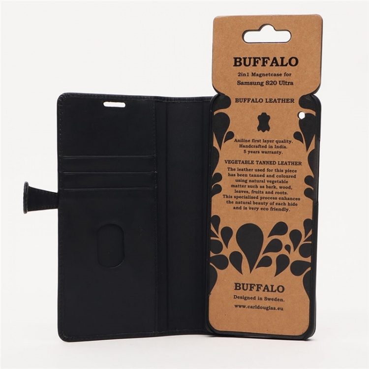 BUFFALO Wallet Leather Black 3 Cardpockets Samsung Galaxy S20 Ultra