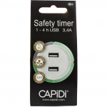 CAPIDI Timer 2x USB 3.4A Vit