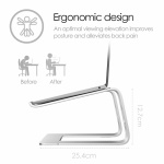 Desire2 Laptopstandaard Supreme Pro Aluminium Zilver Desire2 Laptopstandaard Supreme Pro Aluminium Zilver