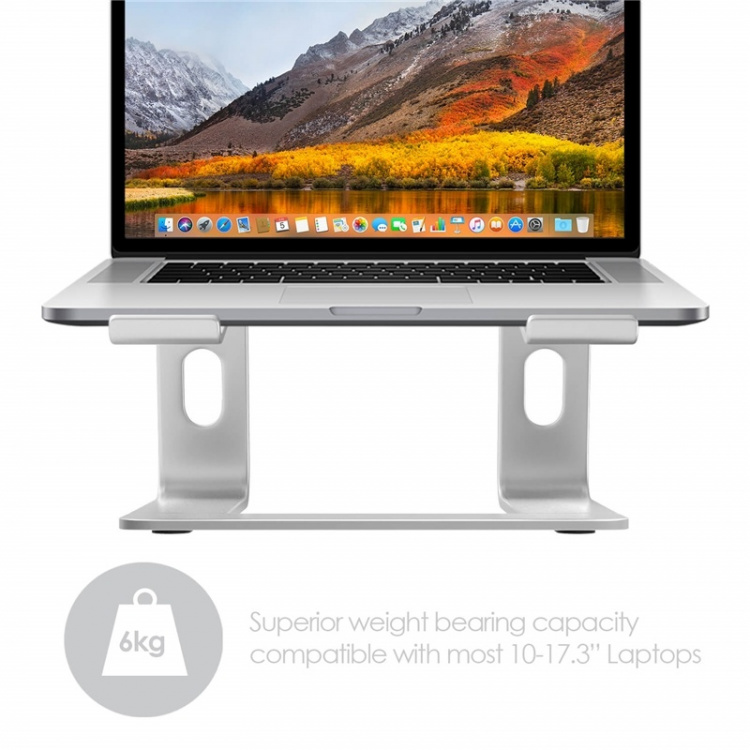 Desire2 Laptopstandaard Supreme Pro Aluminium Zilver Desire2 Laptopstandaard Supreme Pro Aluminium Zilver