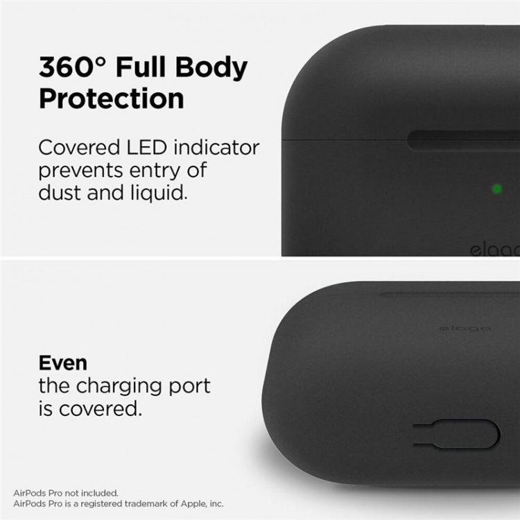 ELAGO Airpod Pro Protective Silicon Case Black