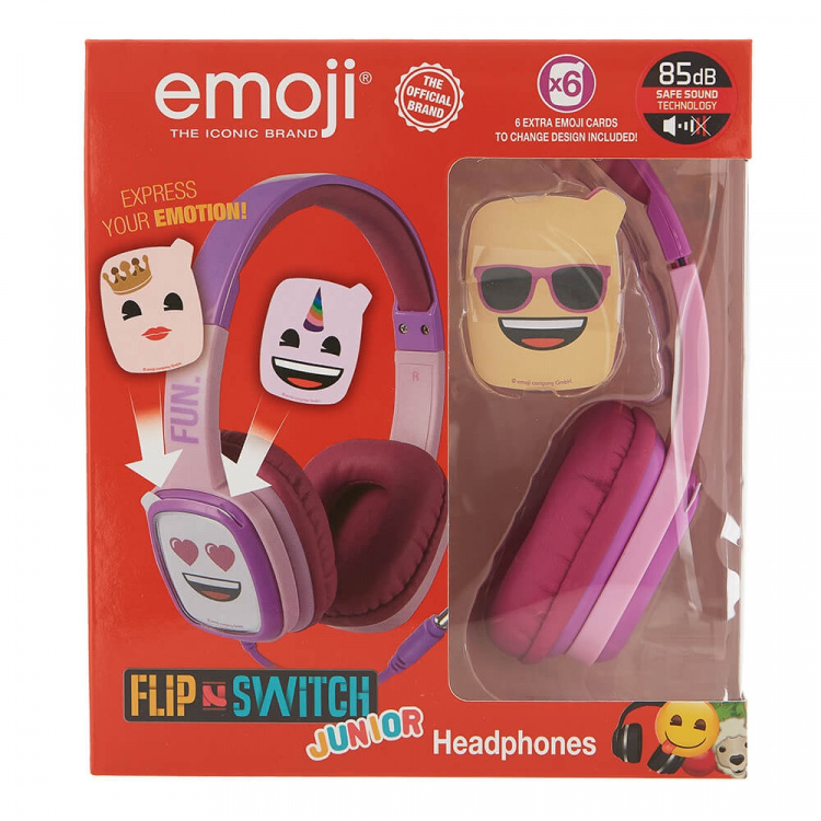 EMOJI Headphone Flip\'N\'Switch Junior On-Ear wired Rosa 80dB