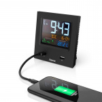 HAMA Alarm Clock Dual-USB USB-charging Black