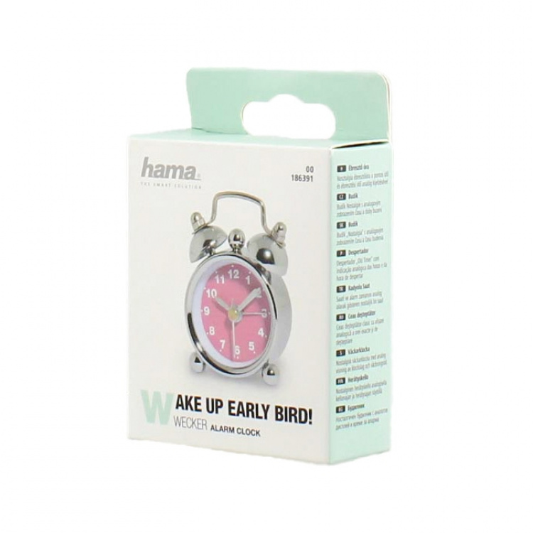 HAMA Alarm Clock Nostalgi Pink