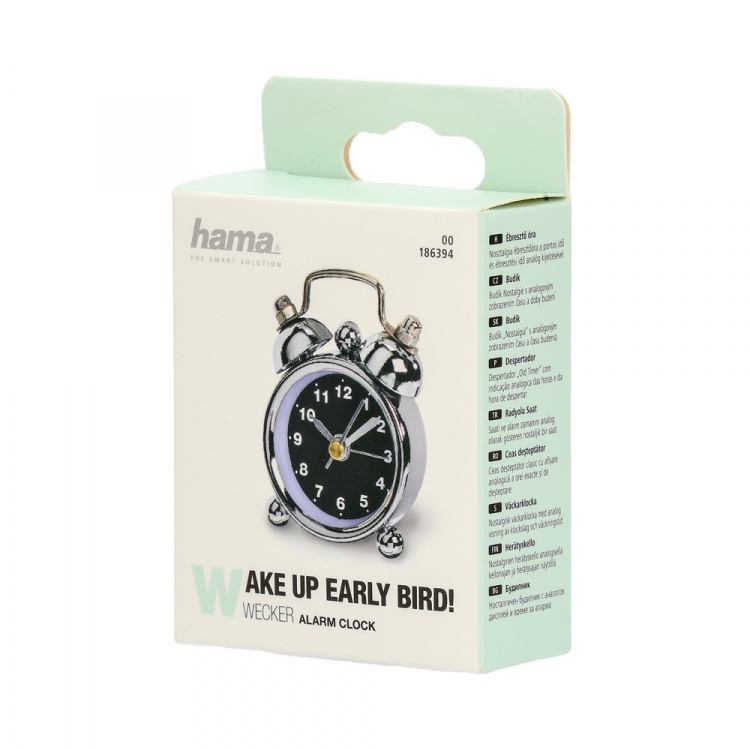 HAMA Alarm Clock Nostalgi Black