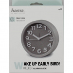 HAMA Alarm Clock Retro Rund Darkbrown